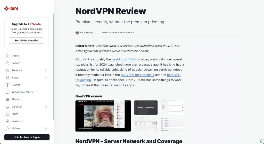 NordVPN Review IGN